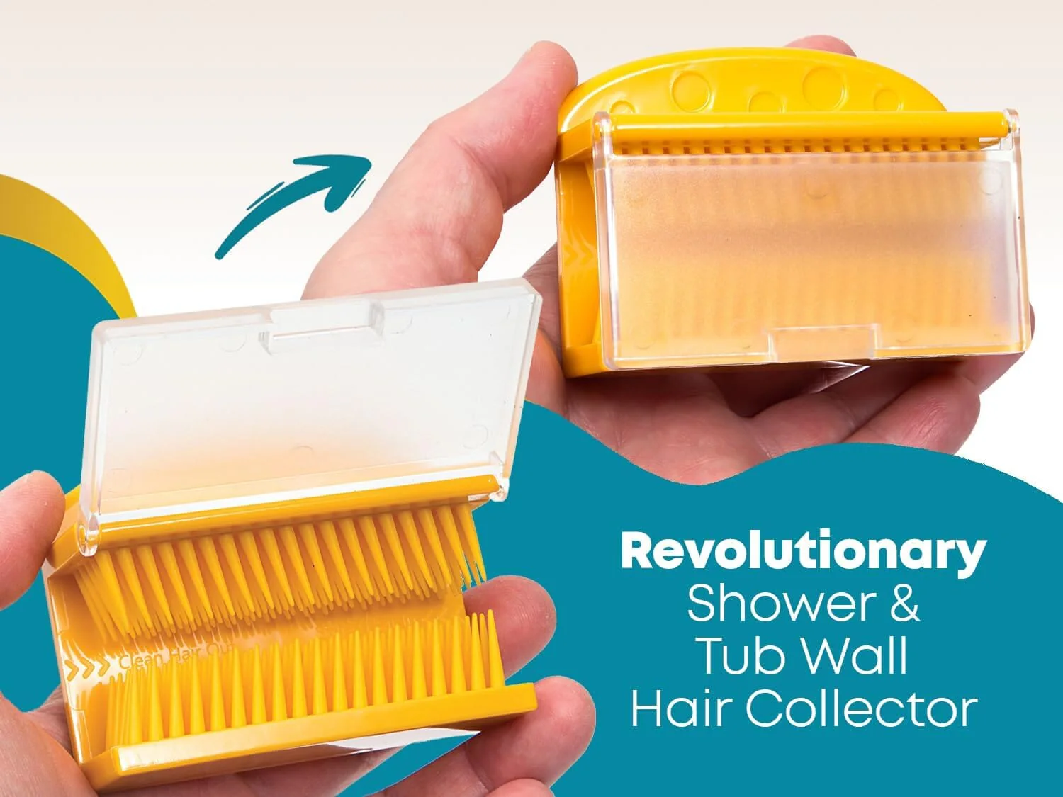 HairShroom Reusable Shower & Bathtub Wall Hair Catcher Hair Grabber Snare - Image 13