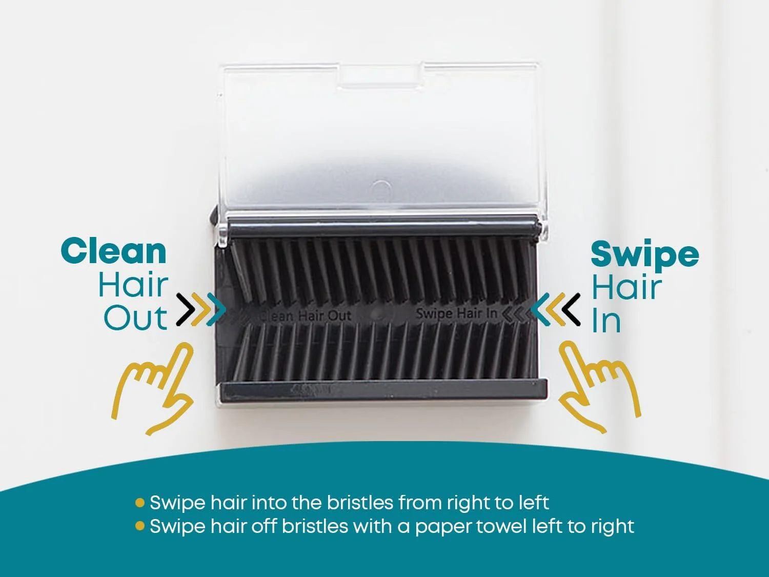 HairShroom Reusable Shower & Bathtub Wall Hair Catcher Hair Grabber Snare - Image 5