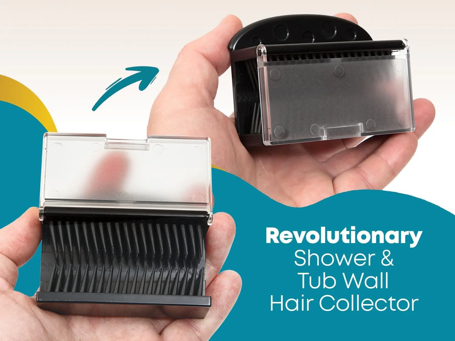 HairShroom Reusable Shower & Bathtub Wall Hair Catcher Hair Grabber Snare - Image 8