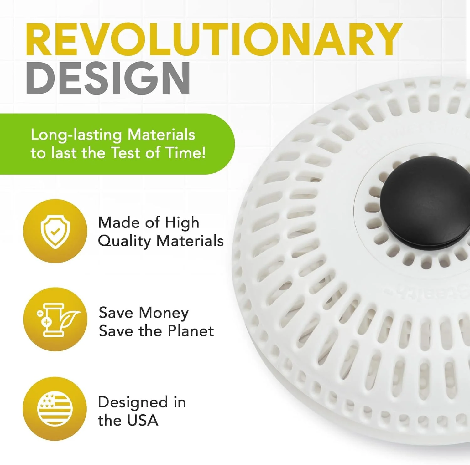ShowerShroom Stealth Shower Hair Drain Catcher - Hair Stopper for Shower Drain, Bathtub, and Bathroom Sink - Image 2