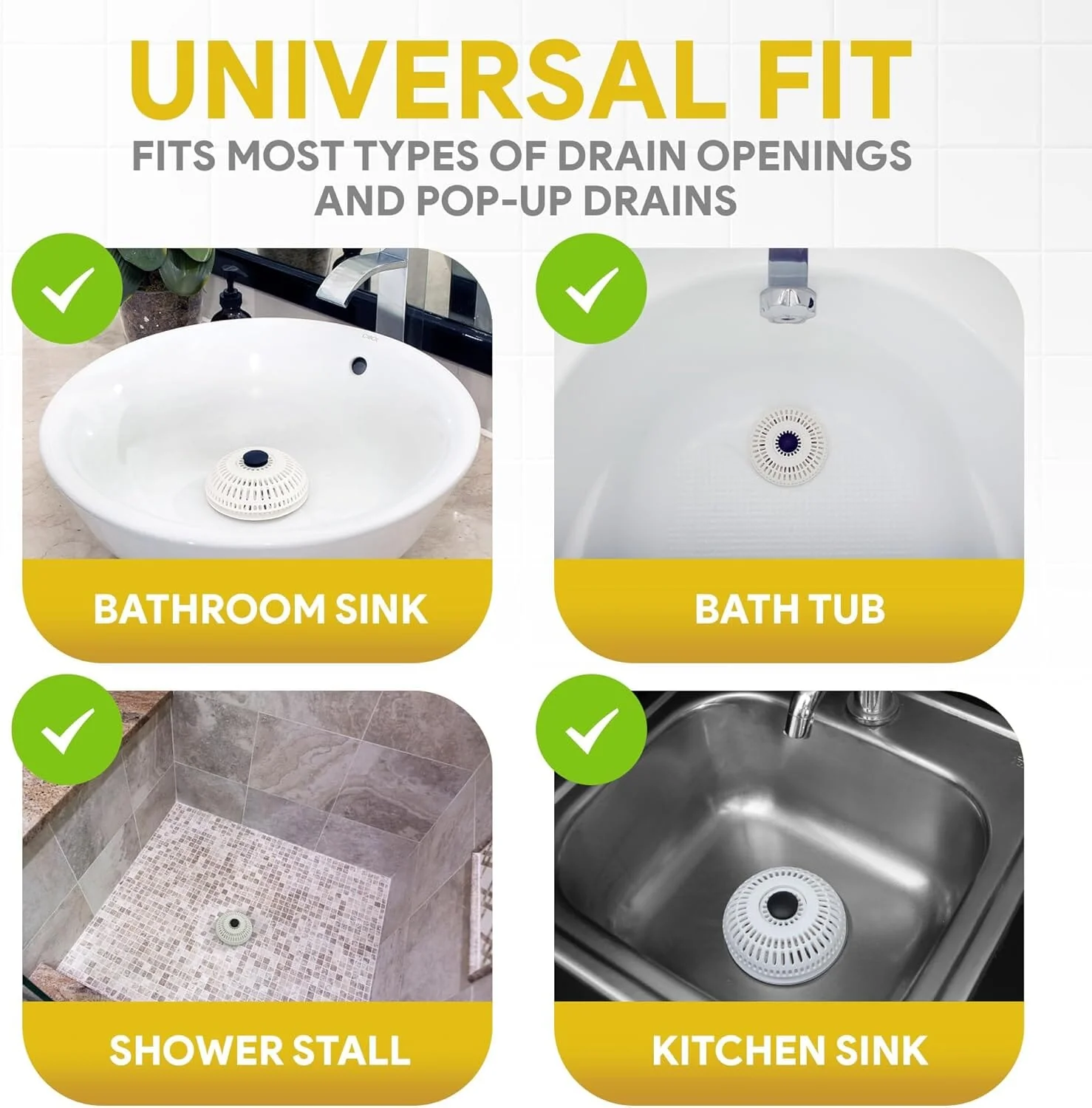 ShowerShroom Stealth Shower Hair Drain Catcher - Hair Stopper for Shower Drain, Bathtub, and Bathroom Sink - Image 6