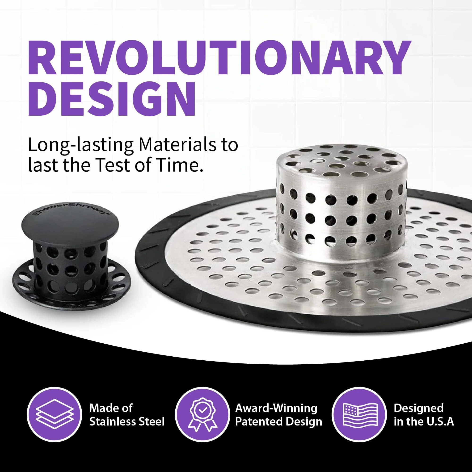 ShowerShroom (Ultra Edition) Strainer That Prevents Clogged Shower Stall Drains - Image 6