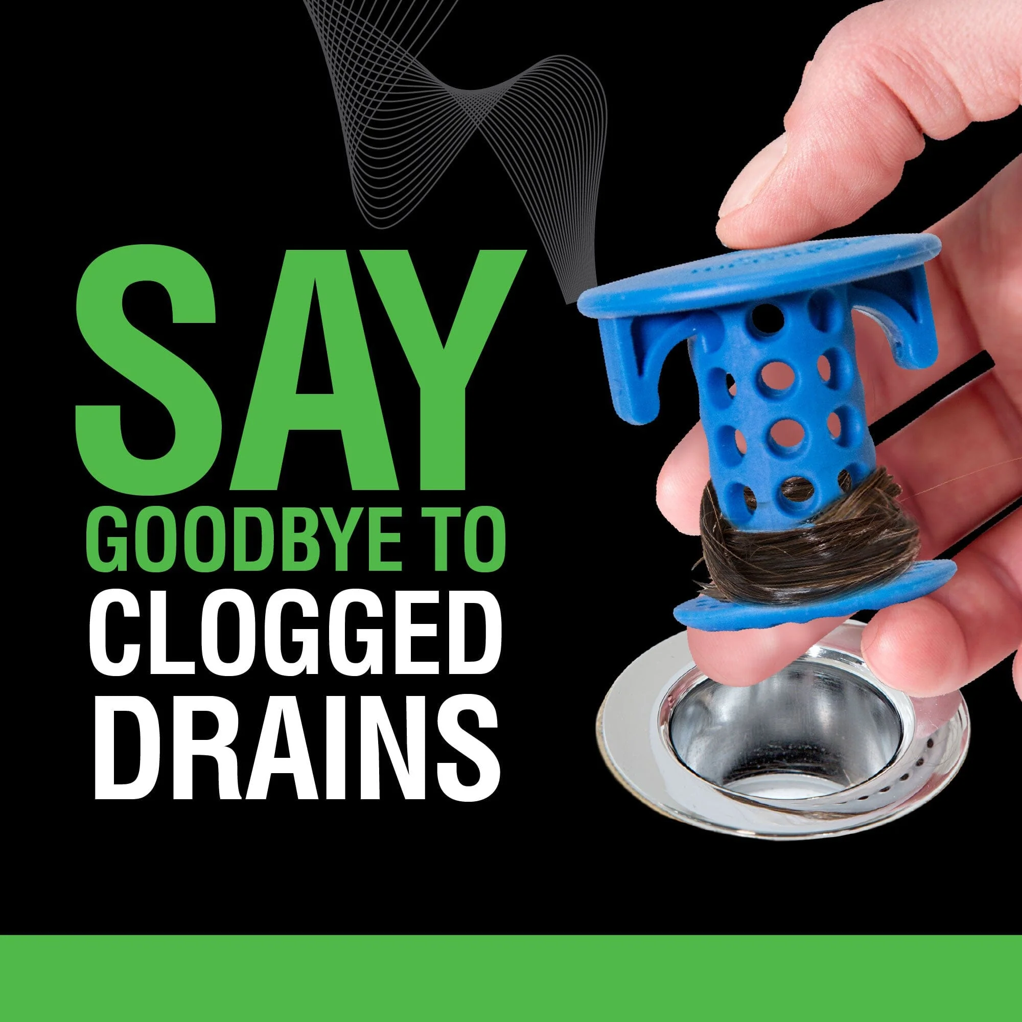 SinkShroom® (Blue) The Hair Catcher That Prevents Clogged Bathroom Sink Drains - Image 3