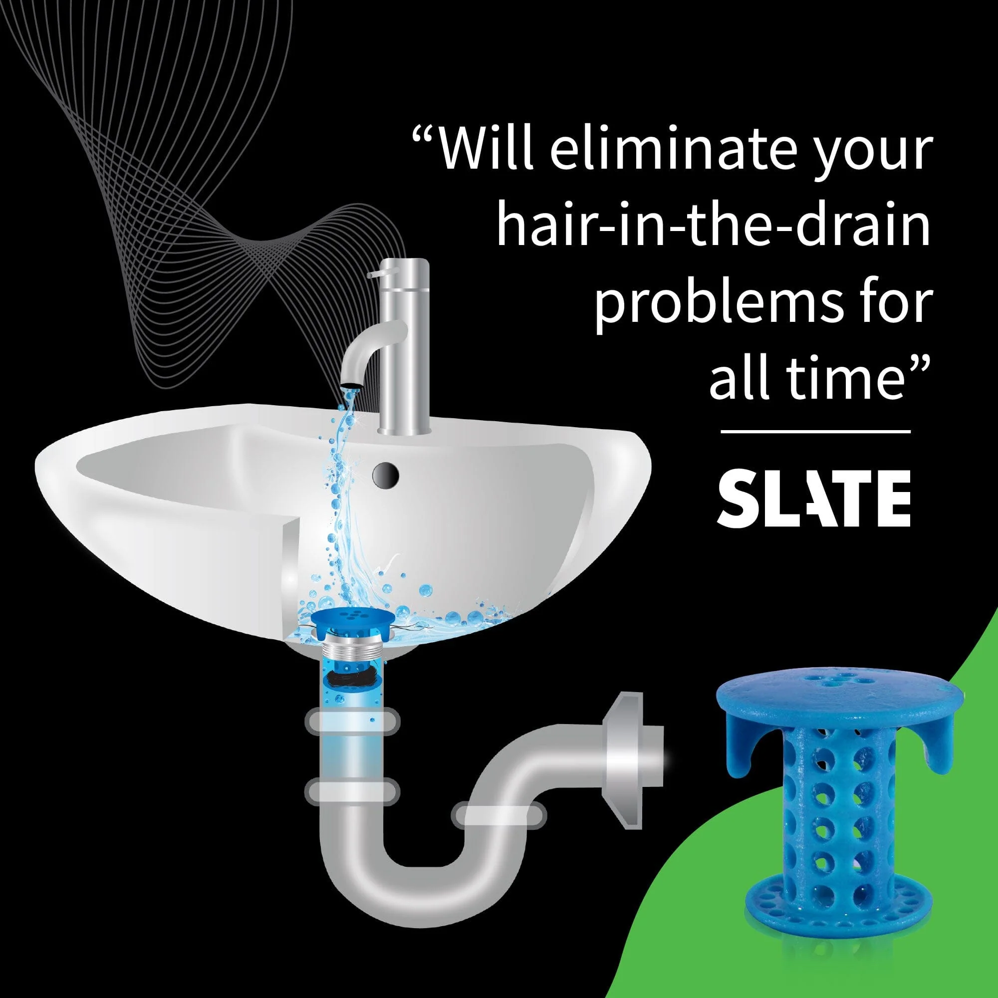 SinkShroom® (Blue) The Hair Catcher That Prevents Clogged Bathroom Sink Drains - Image 4