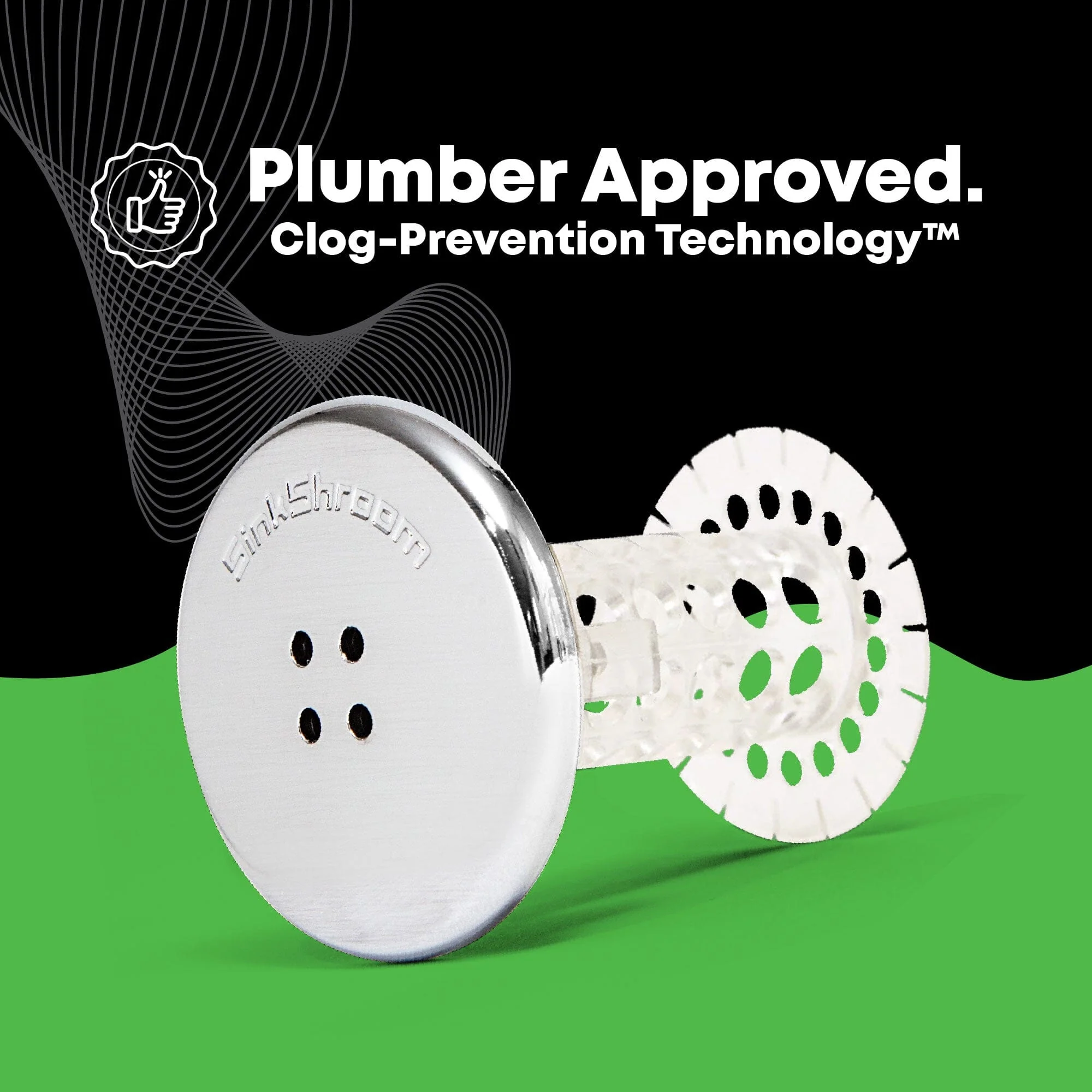 SinkShroom (Chrome Edition) The Hair Catcher That Prevents Clogged Bathroom Sink Drains - Image 12