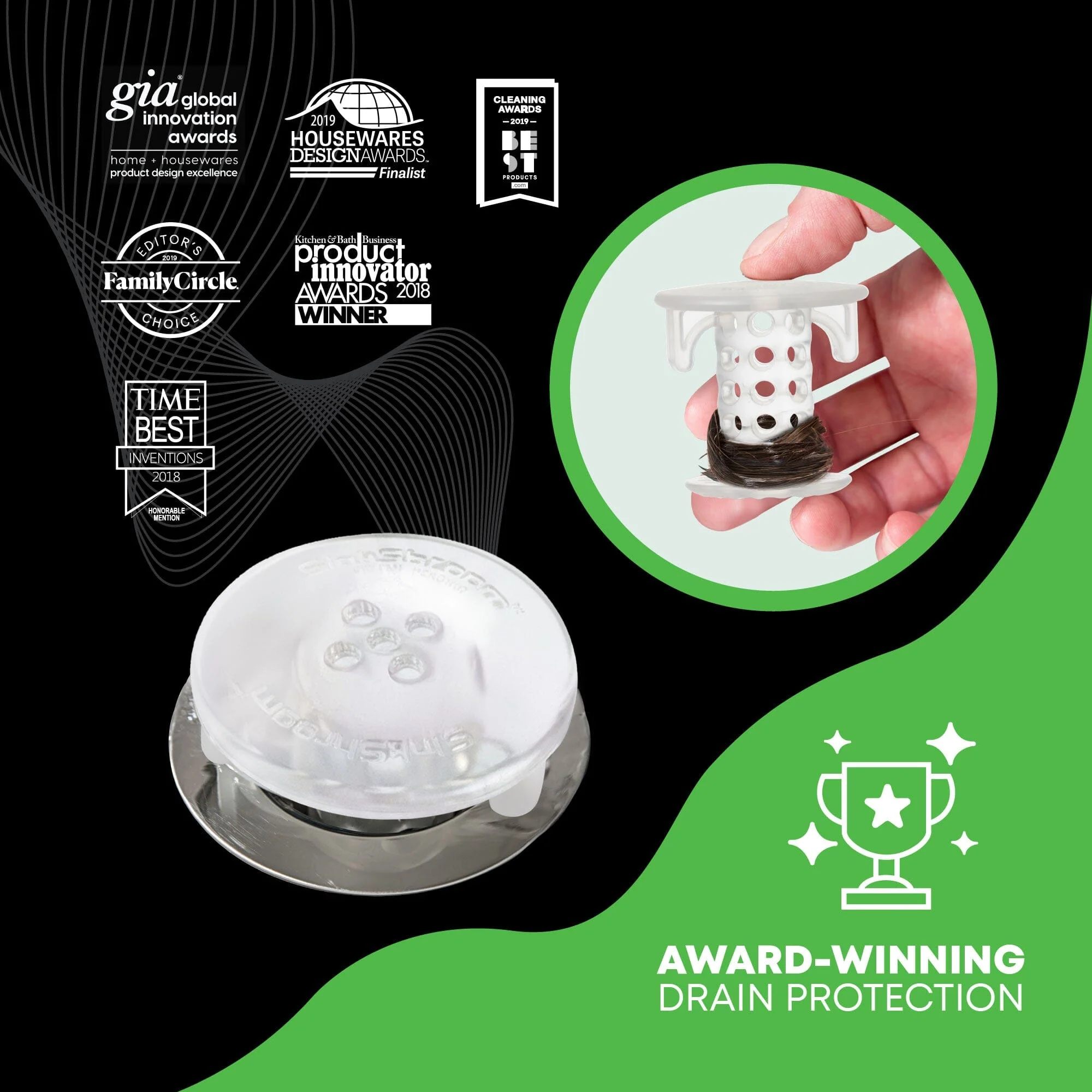 SinkShroom® (Clear) The Hair Catcher That Prevents Clogged Bathroom Sink Drains - Image 5