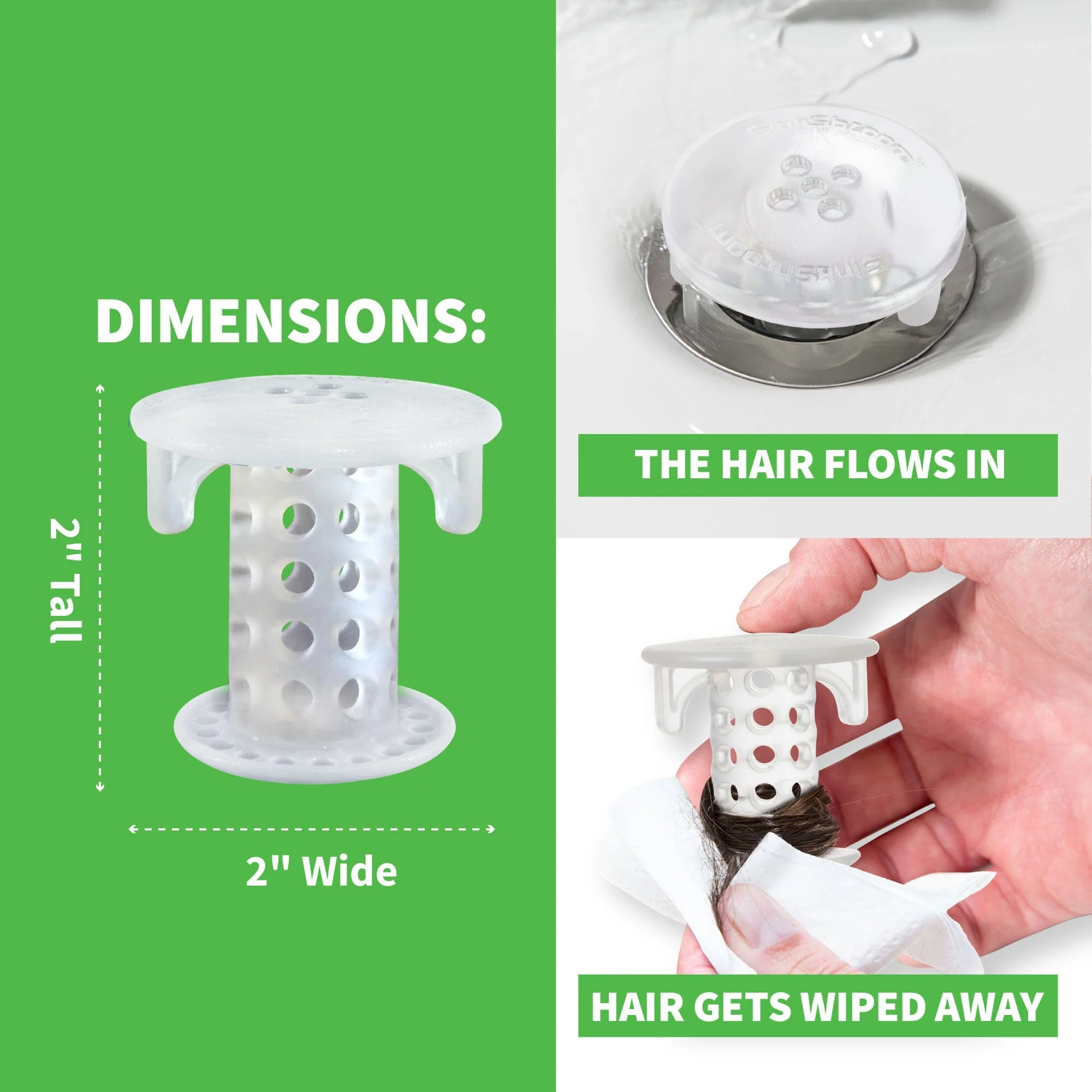 SinkShroom® (Clear) The Hair Catcher That Prevents Clogged Bathroom Sink Drains - Image 6