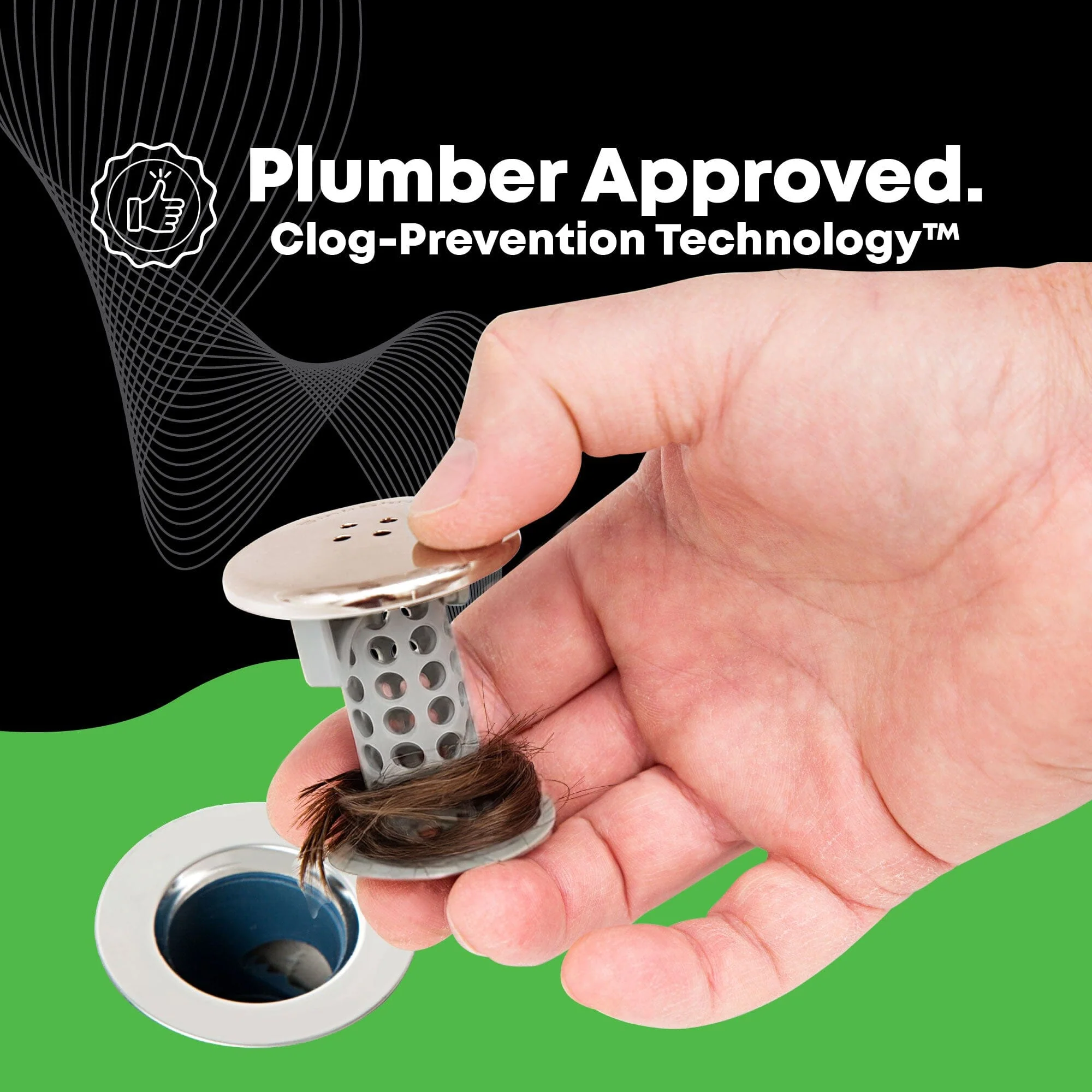 SinkShroom (Nickel Edition) The Hair Catcher That Prevents Clogged Bathroom Sink Drains - Image 11