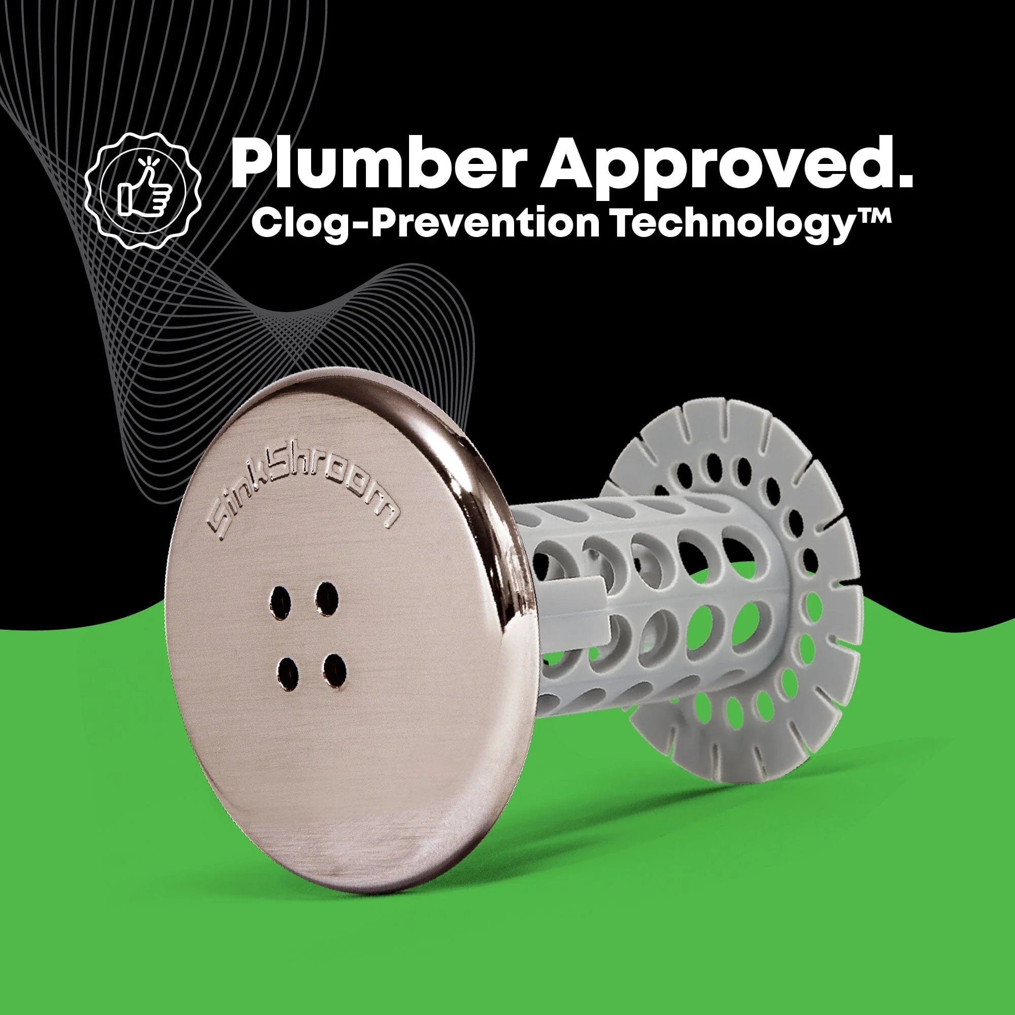 SinkShroom (Nickel Edition) The Hair Catcher That Prevents Clogged Bathroom Sink Drains - Image 12