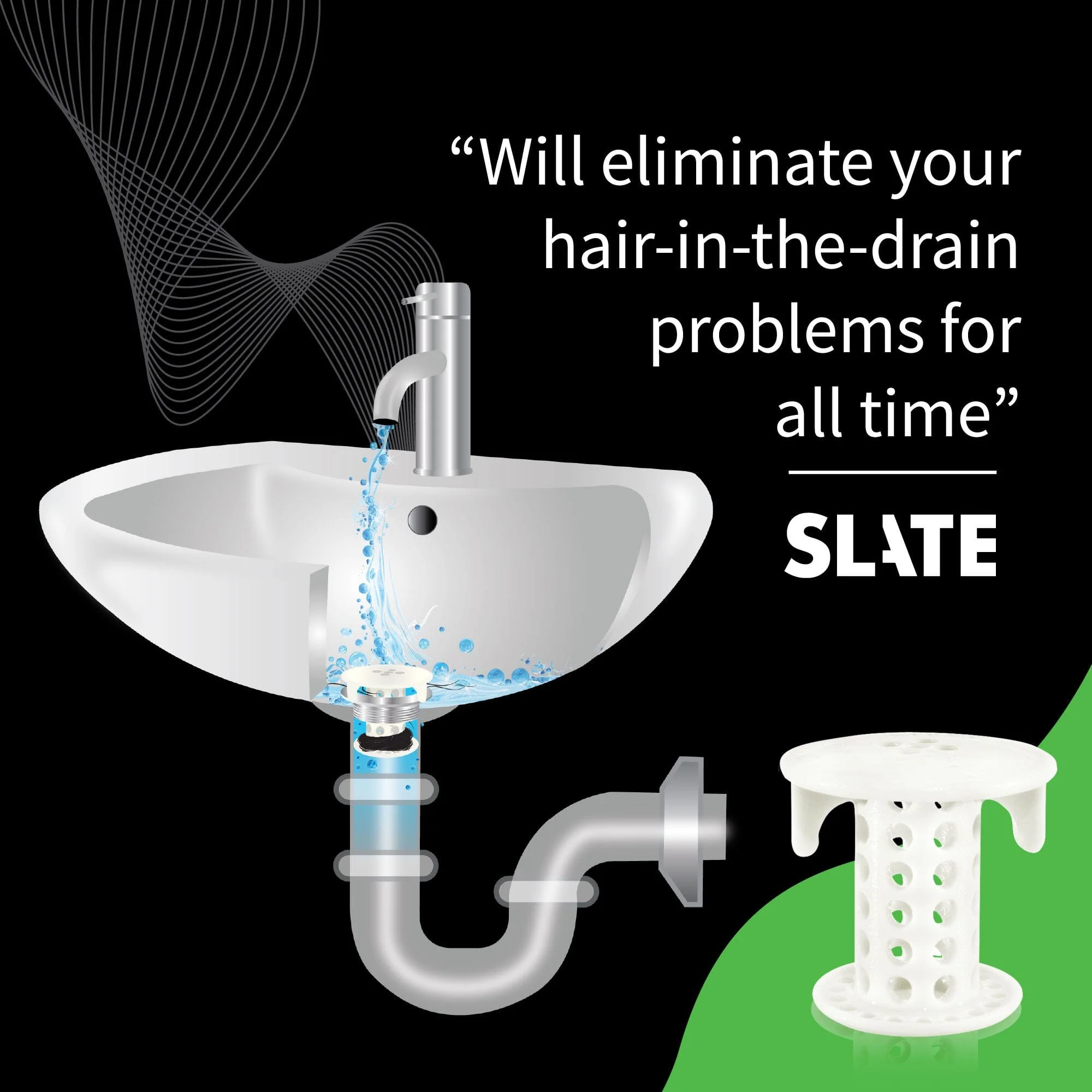 SinkShroom® (White) The Hair Catcher That Prevents Clogged Bathroom Sink Drains - Image 4