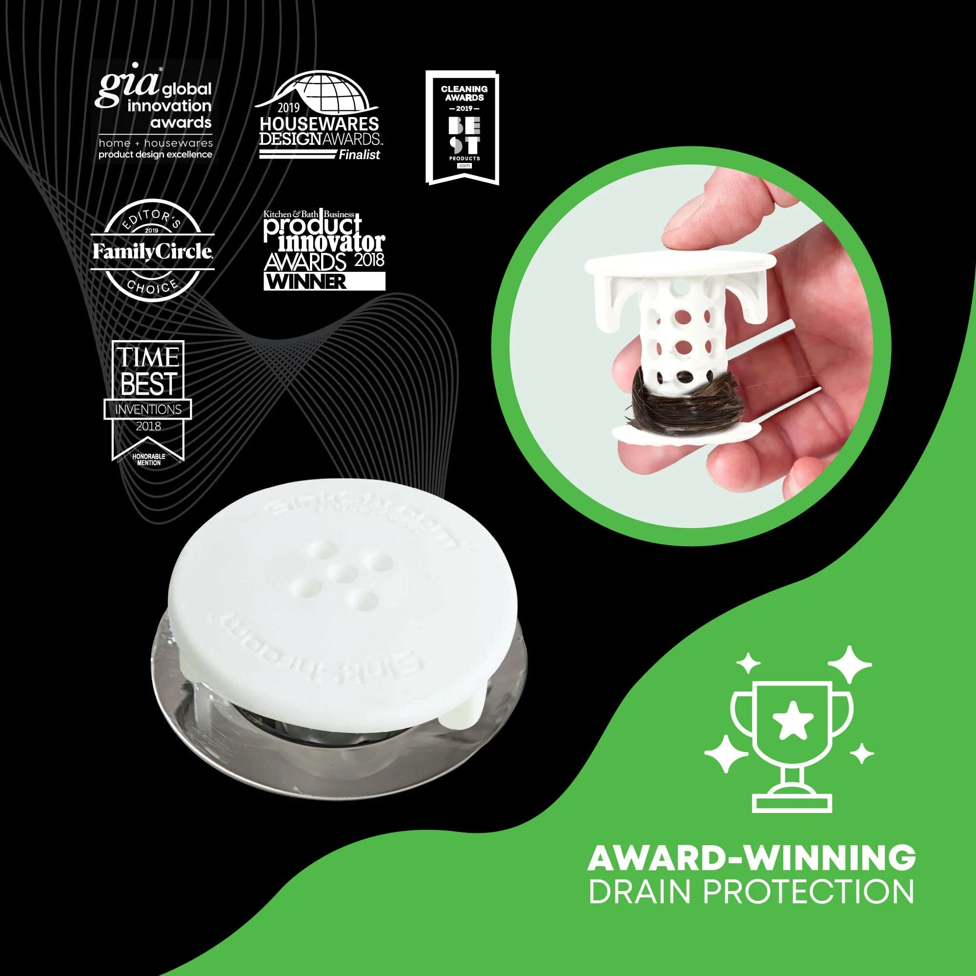 SinkShroom® (White) The Hair Catcher That Prevents Clogged Bathroom Sink Drains - Image 6