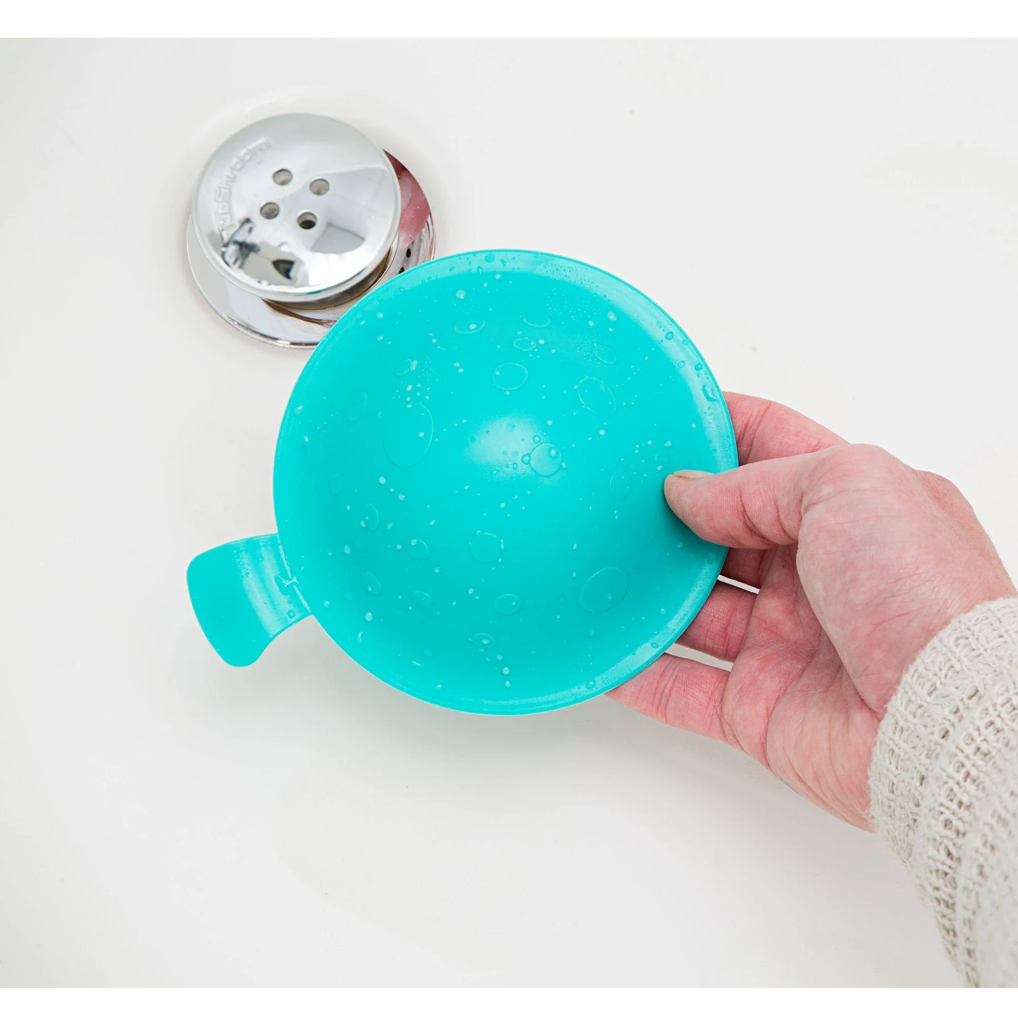 StopShroom (Aqua) Universal Stopper Cover for Bathtub, Bathroom, and Kitchen Drains - Image 5