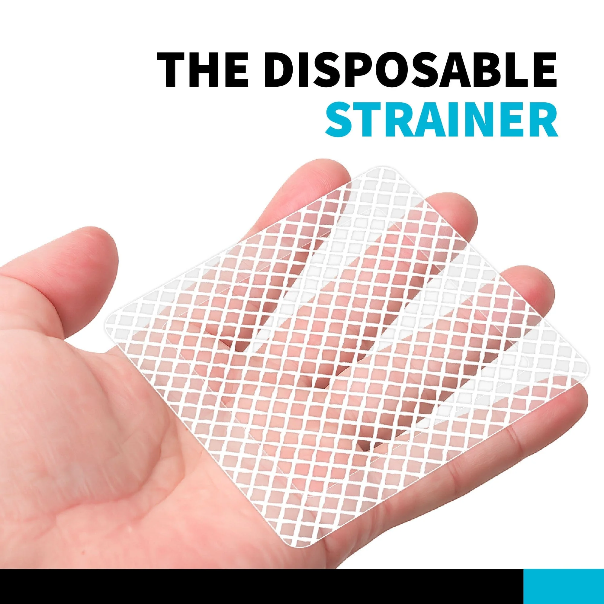 TubShroom 26-Pack Square Disposable Drain Cover - Hair Catcher Mesh Sticker Strainers for Shower, Bathtub, and Bathroom - Hair Catcher Sticker Drain Protector - Half-Year Supply - Image 3