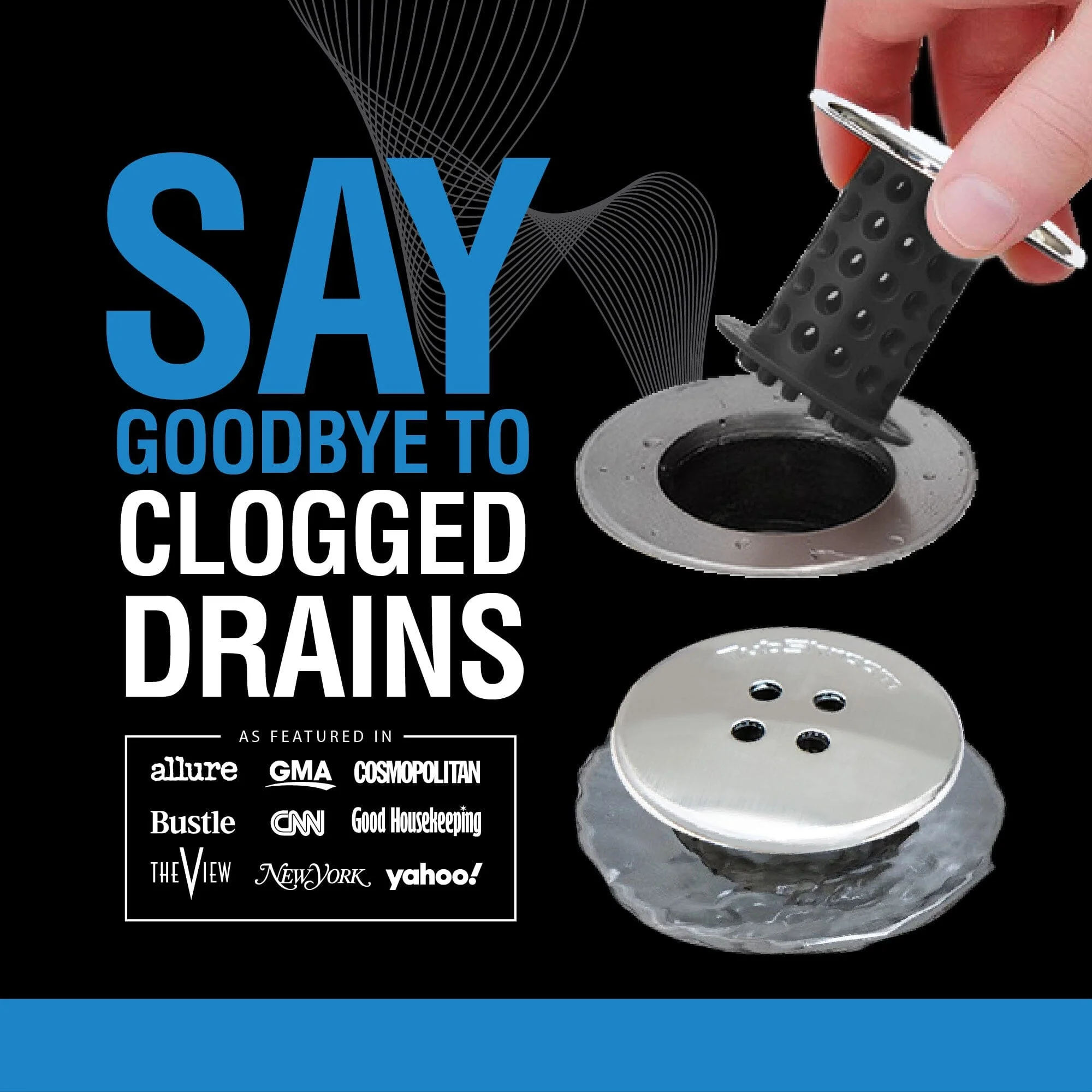 TubShroom® (Black Chrome) The Hair Catcher That Prevents Clogged Tub Drains - Image 3