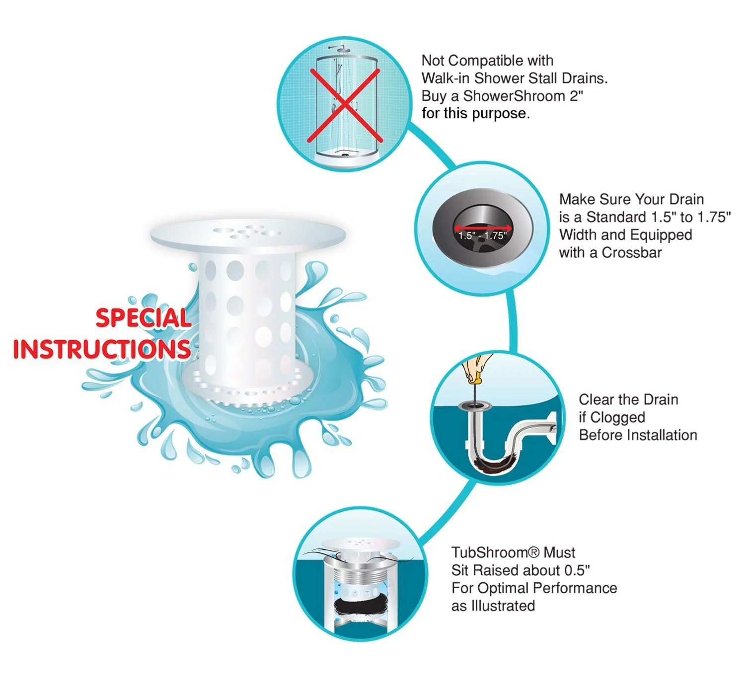 TubShroom (Clear) The Hair Catcher That Prevents Clogged Tub Drains - Image 7