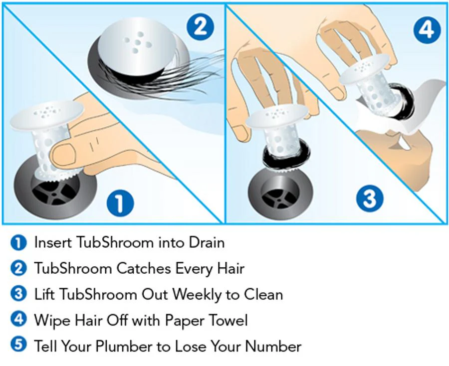 TubShroom (Clear) The Hair Catcher That Prevents Clogged Tub Drains - Image 8
