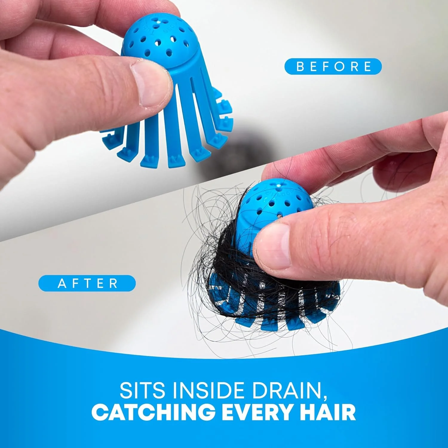 TubShroom Toss 21pk Disposable Bath Tub Drain Strainers - Hair Catcher Snare for Shower Bathtub to Prevent Clogged Drains - Image 10