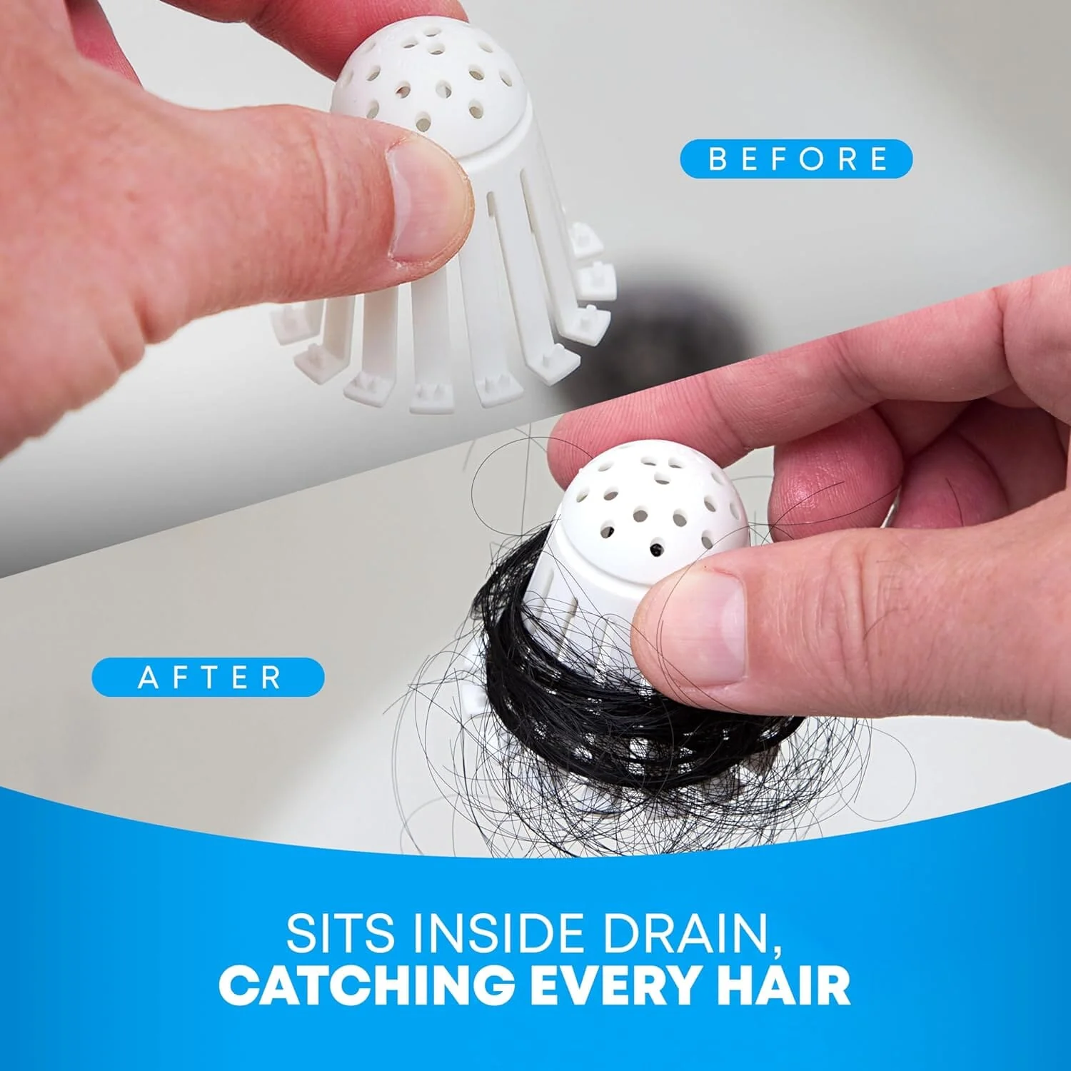TubShroom Toss 21pk Disposable Bath Tub Drain Strainers - Hair Catcher Snare for Shower Bathtub to Prevent Clogged Drains - Image 4