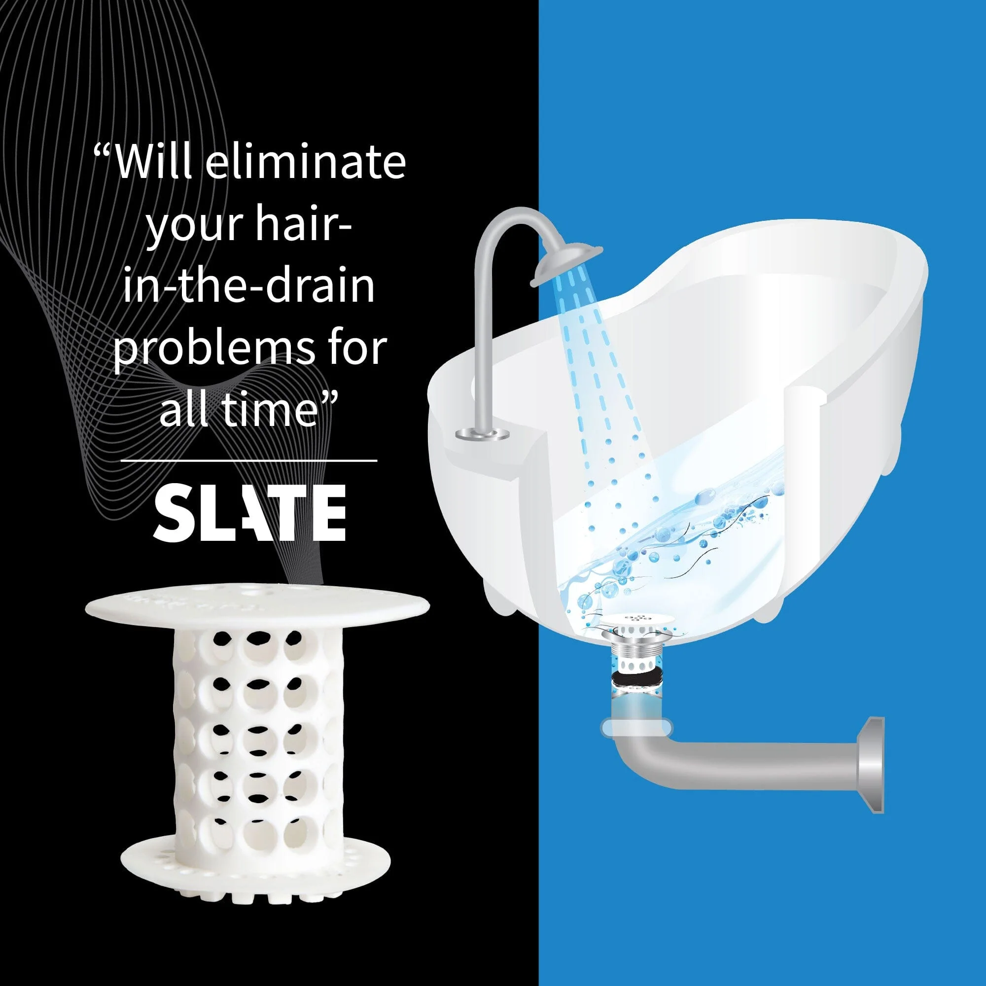 TubShroom (White) The Hair Catcher That Prevents Clogged Tub Drains - Image 5